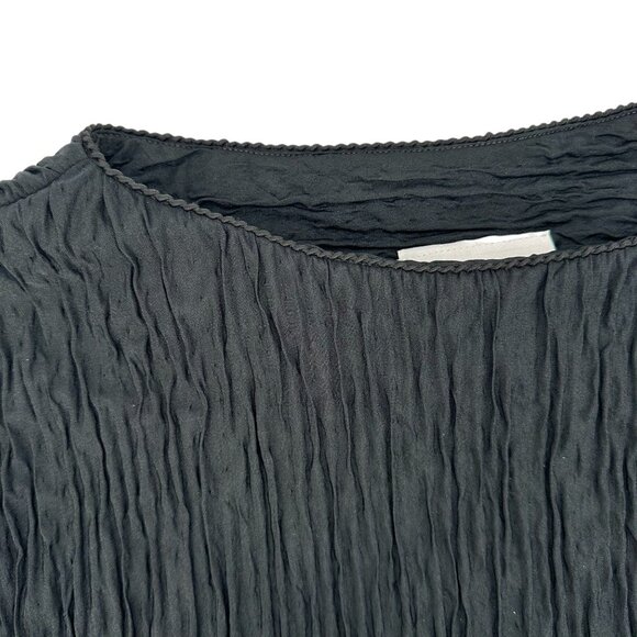 Vintage Ruth Norman New York Black Blouse Size Small Textured - Picture 8 of 9